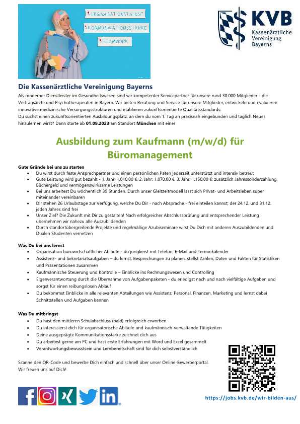 Ausbildung zum Kaufmann fr Bromanagement Mnchen p1