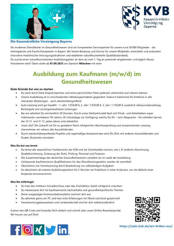 Ausbildung zum Kaufmann im Gesundheitswesen Mnchen p1